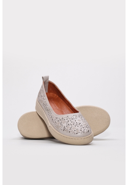 MirgeShoes Silver Rahat Kadın Babet Ayakkabı İçi Dışı Hakiki Deri MRG017872613548