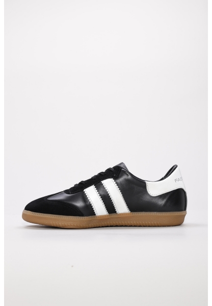 MirgeShoes Siyah-Beyaz Bağcıklı Erkek Casual Ayakkabı İçi Dışı Hakiki Deri MRG01284131618