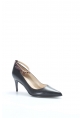 MirgeShoes Siyah-Bordo Kadın İnce Topuklu Ayakkabı İçi Dışı Hakiki Deri MRG0114926121715
