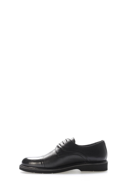 MirgeShoes Siyah Bağcıklı Erkek Casual Ayakkabı İçi Dışı Hakiki Deri MRG012561311192