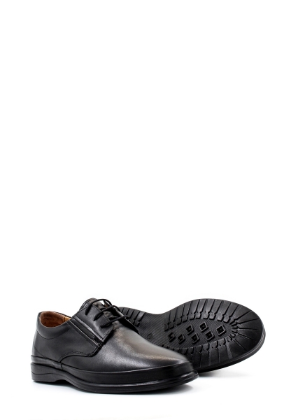 MirgeShoes Siyah Bağcıklı Erkek Casual Ayakkabı İçi Dışı Hakiki Deri MRG017581317285-4