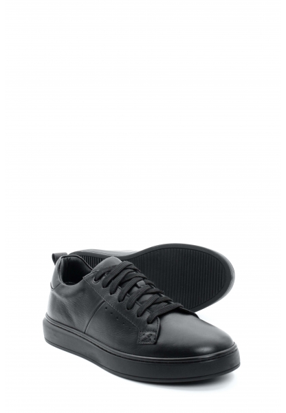 MirgeShoes Siyah Bağcıklı Erkek Casual Ayakkabı İçi Dışı Hakiki Deri MRG019491311447