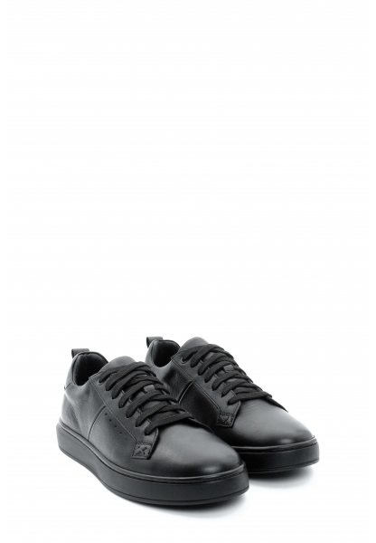 MirgeShoes Siyah Bağcıklı Erkek Casual Ayakkabı İçi Dışı Hakiki Deri MRG019491311447