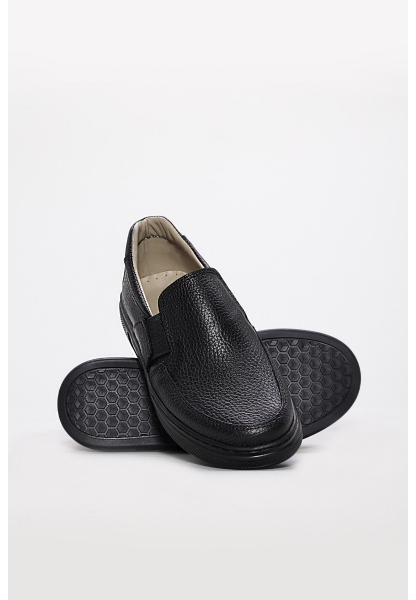 MirgeShoes Siyah Erkek Çocuk Casual Ayakkabı İçi Dışı Hakiki Deri MRG019007161861432