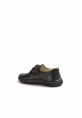MirgeShoes Siyah Erkek Çocuk Cırtcırtlı Casual Ayakkabı İçi Dışı Hakiki Deri MRG01900611024