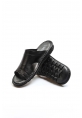 MirgeShoes Erkek Terlik İçi Dışı Hakiki Deri Siyah MRG01148131127-1903