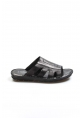MirgeShoes Erkek Terlik İçi Dışı Hakiki Deri Siyah MRG01148131127-1903