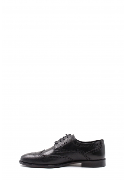 MirgeShoes Siyah Bağcıklı Erkek Klasik Ayakkabı İçi Dışı Hakiki Deri MRG01289131236