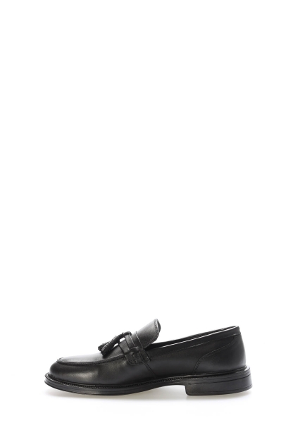 MirgeShoes Siyah Tokalı Erkek Klasik Ayakkabı İçi Dışı Hakiki Deri MRG019491311218