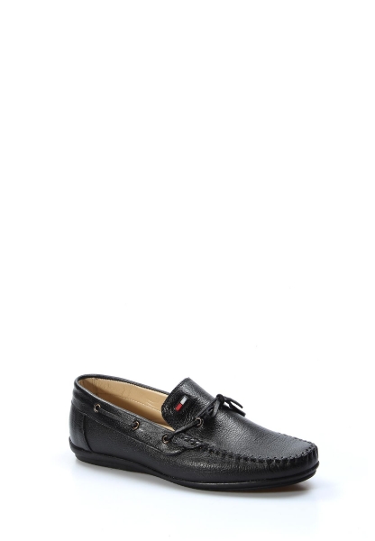 MirgeShoes Siyah Tokalı Erkek Loafer Babet Ayakkabı İçi Dışı Hakiki Deri MRG0175813213