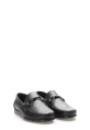 MirgeShoes Siyah Bağcıksız Erkek Loafer Ayakkabı İçi Dışı Hakiki Deri MRG0175813164442343