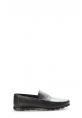 MirgeShoes Siyah Bağcıksız Erkek Loafer Ayakkabı İçi Dışı Hakiki Deri MRG0175813337
