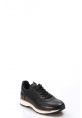 MirgeShoes Siyah Bağcıklı Erkek Sneaker Spor Ayakkabı İçi Dışı Hakiki Deri MRG01853131232