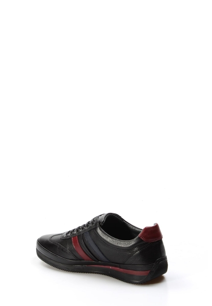  MirgeShoes Siyah Bağcıklı Erkek Sneaker Spor Ayakkabı İçi Dışı Hakiki Deri MRG019861311910