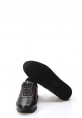  MirgeShoes Siyah Bağcıklı Erkek Sneaker Spor Ayakkabı İçi Dışı Hakiki Deri MRG019861311910