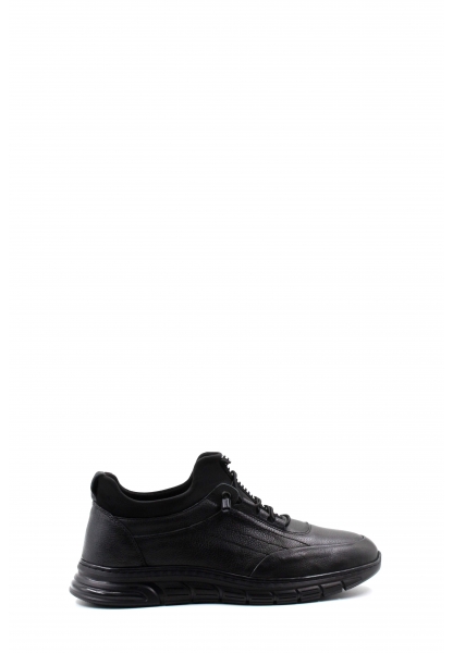 MirgeShoes Siyah Erkek Spor Sneaker Ayakkabı İçi Dışı Hakiki Deri MRG01741312319