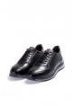 MirgeShoes Siyah Bağcıklı Erkek Spor Sneaker Ayakkabı İçi Dışı Hakiki Deri MRG01985131527