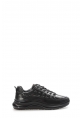 MirgeShoes Siyah Bağcıklı Erkek Spor Sneaker Ayakkabı İçi Dışı Hakiki Deri MRG012561311221