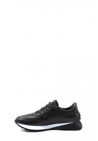 MirgeShoes Siyah Bağcıklı Erkek Spor Sneaker Ayakkabı İçi Dışı Hakiki Deri MRG01291131442