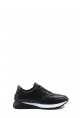 MirgeShoes Siyah Bağcıklı Erkek Spor Sneaker Ayakkabı İçi Dışı Hakiki Deri MRG01291131442