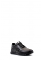 MirgeShoes Siyah Bağcıklı Erkek Spor Sneaker Ayakkabı İçi Dışı Hakiki Deri MRG0184713114367