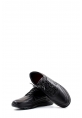 MirgeShoes Siyah Bağcıklı Erkek Spor Sneaker Ayakkabı İçi Dışı Hakiki Deri MRG0184713114367