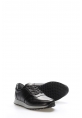 MirgeShoes Siyah Bağcıklı Erkek Spor Sneaker Ayakkabı İçi Dışı Hakiki Deri MRG0110811310712011030