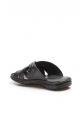 MirgeShoes Erkek Terlik İçi Dışı Hakiki Deri Siyah MRG011082131358