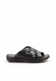 MirgeShoes Erkek Terlik İçi Dışı Hakiki Deri Siyah MRG011082131358