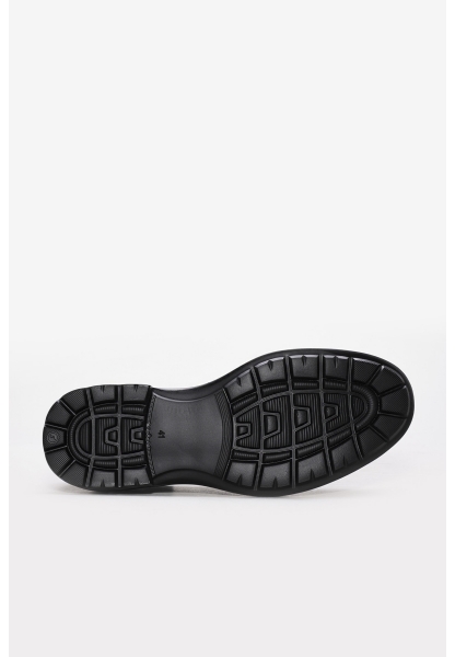MirgeShoes Siyah Bağcıksız Erkek Klasik Ayakkabı İçi Dışı Hakiki Deri MRG013441314308