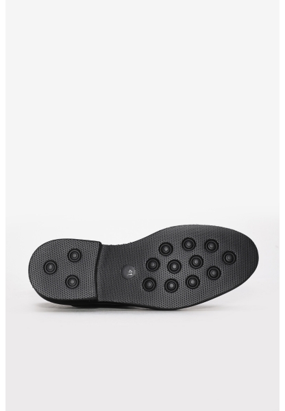 MirgeShoes Siyah Bağcıklı Erkek Klasik Ayakkabı İçi Dışı Hakiki Deri MRG013951310840