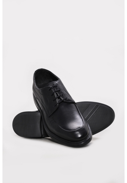 MirgeShoes Siyah Bağcıklı Erkek Klasik Ayakkabı İçi Dışı Hakiki Deri MRG01760131533