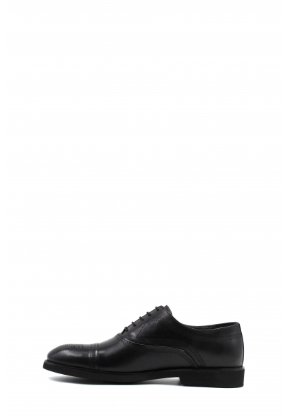 MirgeShoes Siyah Bağcıklı Erkek Klasik Ayakkabı İçi Dışı Hakiki Deri MRG0187113120125438