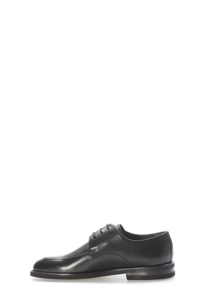 MirgeShoes Siyah Bağcıklı Erkek Klasik Ayakkabı İçi Dışı Hakiki Deri MRG0190813124596