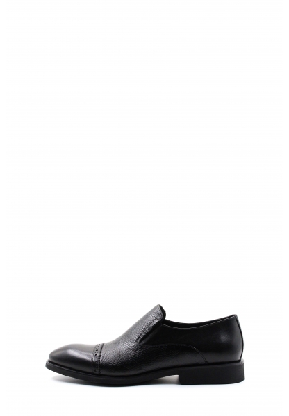 MirgeShoes Siyah Bağcıksız Erkek Klasik Ayakkabı İçi Dışı Hakiki Deri MRG01367131795