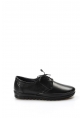 MirgeShoes Siyah Bağcıklı Kadın Casual Ayakkabı İçi Dışı Hakiki Deri MRG0110112611138