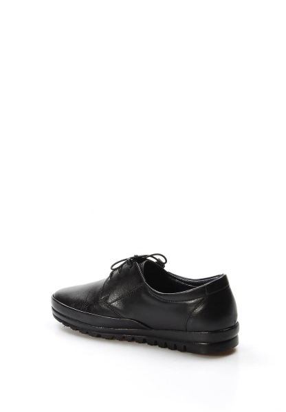 MirgeShoes Siyah Bağcıklı Kadın Casual Ayakkabı İçi Dışı Hakiki Deri MRG0110112611138