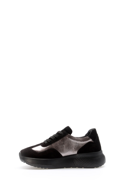 MirgeShoes Siyah Bağcıklı Kadın Casual Ayakkabı İçi Dışı Hakiki Deri MRG0111022611267