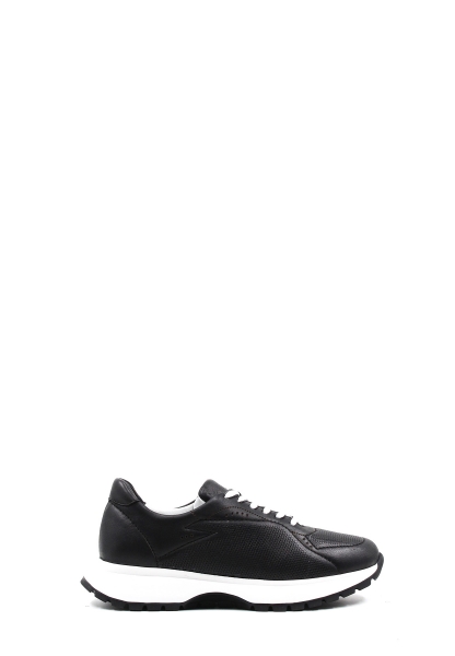 MirgeShoes Siyah Bağcıklı Kadın Casual Ayakkabı İçi Dışı Hakiki Deri MRG012682611297