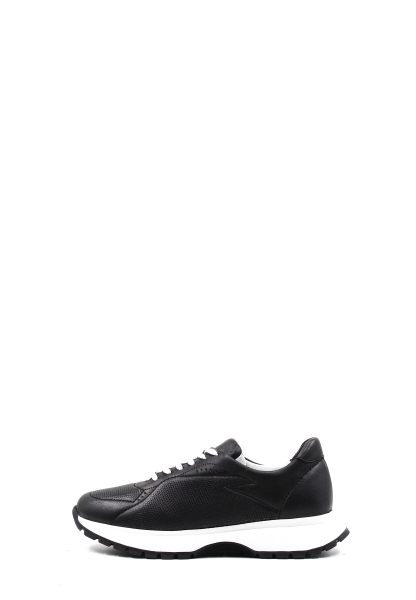 MirgeShoes Siyah Bağcıklı Kadın Casual Ayakkabı İçi Dışı Hakiki Deri MRG012682611297