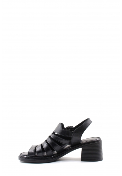 MirgeShoes Kadın Dolgu Topuk Sandalet İçi Dışı Hakiki Deri Siyah  MRG0175126193929