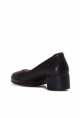 MirgeShoes Siyah Kadın Kalın Topuklu Ayakkabı İçi Dışı Hakiki Deri MRG0110192615177
