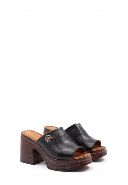 MirgeShoes Kadın Klasik Sandalet İçi Dışı Hakiki Deri Siyah  MRG012542615388