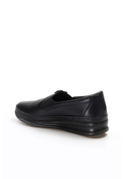  MirgeShoes Siyah Bağcıksız Kadın Casual Ayakkabı İçi Dışı Hakiki Deri MRG019942611313