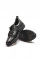 MirgeShoes Siyah Bağcıklı Kadın Casual Ayakkabı İçi Dışı Hakiki Deri MRG011064261217