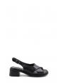MirgeShoes Kadın Sandalet İçi Dışı Hakiki Deri Siyah  MRG017512611133