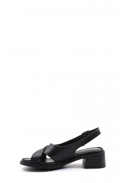 MirgeShoes Kadın Sandalet İçi Dışı Hakiki Deri Siyah  MRG017512611133