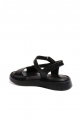 MirgeShoes Kadın Sandalet İçi Dışı Hakiki Deri Siyah  MRG017512611059
