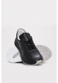 MirgeShoes Siyah Bağcıklı Kadın Spor Ayakkabı İçi Dışı Hakiki Deri MRG01299261370
