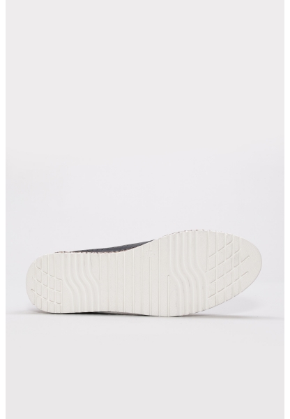 MirgeShoes Siyah Bağcıksız Kadın Casual Ayakkabı İçi Dışı Hakiki Deri MRG012692615218